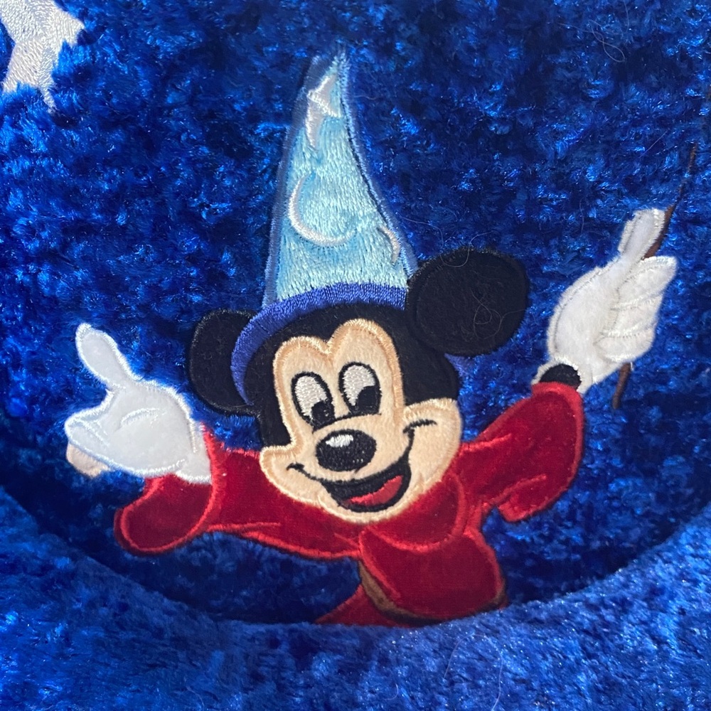 Disney Parks Mickey Mouse Fantasia Sorcerer Hat Wizard Hat Plush Youth Size